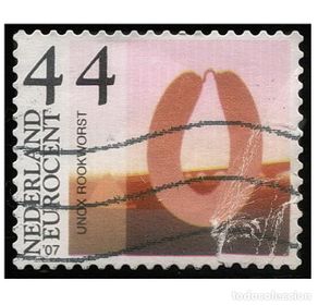Sellos: HOLANDA PAISES BAJOS 2006. YVERT 2403. SALCHICHA AHUMADA UNOX. USADO